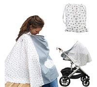Milky Chic Nursing and Breastfeeding Poncho - 360 Full Coverage Wired Nursing Cover and Apron - Super Lightweight,Breathable, Soft Cotton - Carseat, Stroller Canopy - Multifunctional Baby Shower Gifts
