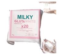 Milky Gluta White Soap 20 x Gluta Whitening Soap 70 g, Milky Gluta Whitening Bar for Face and Body, Deep Cleansing Exfoliating Soap, for Radiant and Smooth Skin (1)