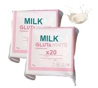 Milky Gluta White Soap 20 x Gluta Whitening Soap 70 g, Milky Gluta Whitening Bar for Face and Body, Deep Cleansing Exfoliating Soap, for Radiant and Smooth Skin (2)