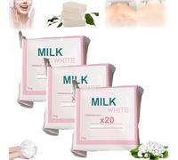 Milky Gluta White Soap 20x,Glutamilk Whiteing Soaps,Gluta Milk Bar Soap for Face & Body,Gentle Cleansing,Moisturizing,Oil Control (3)