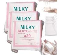 Milky Gluta White Soap 20x, Milky Gluta White Soap, Glutamilk Whitening Soaps, MilkyGluta Whites Bar Soaps, for Firming and Brightening Skin, Even Tone Cleansing Face (3)