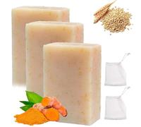 Milky Turmeric Soap Joana, Natural Turmeric Soap Bar For Face & Body, Moisturizing & Nourishing Natural Ingredients, Handmade Soaps For All Skin Type (3 Pcs)