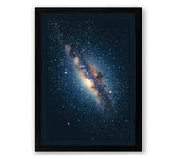 Milky Way Arc Modern Framed Wall Art Print A2 (59.4×42cm) Black, Wall Decor for Living Room, Bedroom, Office & Home, Ready to Hang, Art Gift