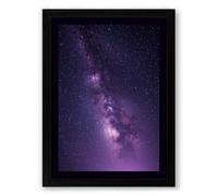 Milky Way Ascendant Minimalist Framed Wall Art Print A2 (59.4×42cm) Black, Wall Decor for Living Room, Bedroom, Office & Home, Ready to Hang, Art Gift