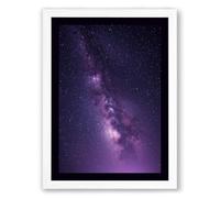 Milky Way Ascendant Minimalist Framed Wall Art Print A3 (42×29.7cm) White, Wall Decor for Living Room, Bedroom, Office & Home, Ready to Hang, Art Gift