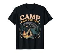 Milky Way Chaser Tent Camping Under Galaxy Core Dark Sky T-Shirt