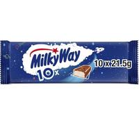 Milky Way Chocolate Multipack Bar, Nougat and Chocolate, 10 Bars of 21.5g
