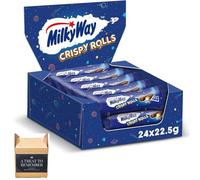 Milky Way Crispy Rolls Chocolate Bar 22.5g Pack Of 24 Bars (Full box)