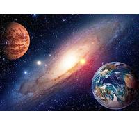 Milky Way Earth Mars - 2000 Piece Paper Puzzle - Jigsaw Puzzle Challenge Game Wall Decor for Home70x100cm