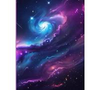 Milky Way Galaxy Lined Notebook: Cosmic-Themed Ruled Notebook with Starry Sky Cover - 7.44 x 9.69 in, 120 Pages, Lined White Paper