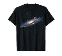 Milky Way Galaxy Universe Location Pin Space Cosmic Funny T-Shirt