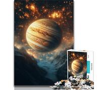 Milky Way Jupiter Jigsaw Puzzles for Adults,for Educational Game Challenge Toy for Is Ideal As A Gift for The Whole Family 38x26cm