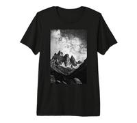 Milky Way Mountain Valley Cosmic Sky Aesthetic Premium T-Shirt