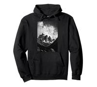 Milky Way Mountain Valley Cosmic Sky Aesthetic Pullover Hoodie