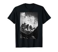 Milky Way Mountain Valley Cosmic Sky Aesthetic T-Shirt