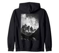 Milky Way Mountain Valley Cosmic Sky Aesthetic Zip Hoodie