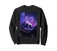 Milky Way Mountain Valley Cosmic Sky Photography Art Sweatshirt