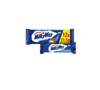 Milky Way Nougat & Milk Chocolate Snack Bars Multipack, 12 x 21.5g