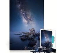 Milky Way on The Night Sky 1000 Pieces Jigsaws Adults Puzzles Stress Relief Play Home Fun Hard Challenge Room Decor (38x52cm)