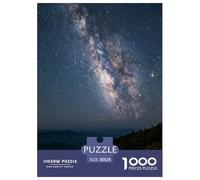 Milky Way Over Mountain Cabin 1000 Piece Jigsaw Puzzles Impossible Hard Challenge Modern Paisaje Classic Educational Games Perfect for Relaxation for Adults And Kids Age 38x26cm/1000pcs