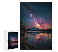 Milky Way Reflections Over Serene Lake Puzzle 1000 Teile Schwer Puzzle Spielzeug Lernspiel Impossible Herausforderungsspielzeug Für Erwachsene Kinder 1000 PCS