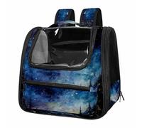 Milky Way Space Abstract Breathable Cat Carrier Backpack - Lightweight Pet Travel Bag for Kitties, Small Dogs & Puppies | Airline-Approved, Anti-Escape Design
