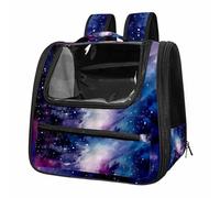 Milky Way Starry Sky Breathable Cat Carrier Backpack - Lightweight Pet Travel Bag for Kitties, Small Dogs & Puppies | Airline-Approved, Anti-Escape Design