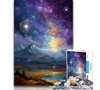 Milky Way Universe Galaxy Adult Puzzles 1000 Pieces,Help The Brain Exercise Addictive Toys to Cultivate Patience Unique Challenge Game 38x26cm