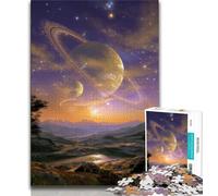 Milky Way Universe Galaxy Jigsaw Puzzles for Teenagers,Challenging To Complete But Fun And Humorous with Matching Poster And Trivia Sheet (38x26cm)