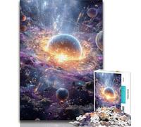 Milky Way Universe Galaxy Puzzles for Adults Teens 1000pc Puzzle,Toys Educational Games Stress Relieving Wishlist with Santa Claus 38x52cm