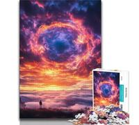 Milky Way Universe Landscape Jigsaws 1000 Pieces for Adults,Challenging To Complete But Fun And Humorous Educational Game for Birthday (38x26cm)