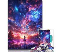 Milky Way Universe Landscape Jigsaws Puzzles 1000 Pieces for Teenagers Gifts,Challenging Family Activity Games DIY Toy for Home Wall Decor Gifts 38x26cm
