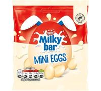 MILKYBAR Mini Eggs Easter Pouch 80g - Creamy White Chocolate Mini Eggs for an Easter treat