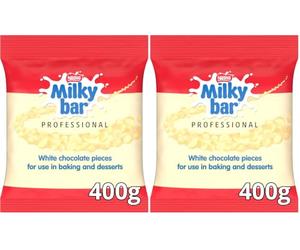 Milkybar Mix-In - Chocolate Pieces for Baking - 400g Pack (Pack of 2)