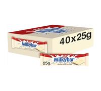 Milkybar White Chocolate Bar - Smooth & Creamy, 25g | Multipack of 40