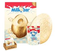 Milkybr Crispy Cookie White Chocolate Giant Easter Egg, 236g, with Buttons, No Artificial Flavours, Bundle by UrbanShoppi (Pack of 1)