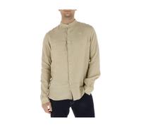 Timberland Mill Brook Linen Korean Collar Long Sleeve Shirt Beige L Men