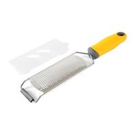 Mill Cheese Grater Stainless Steel Lemon Zester Citrus Ginger Garlic Long Handle Vegetables Kitchen Tool Manual Slicer for Hard Cheese(Yellow)