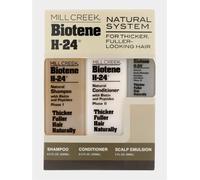 Mill Creek Botanicals Biotene H-24 Tri Pack (Shampoo, Conditioner and Emulsion) 3 Phase System for Thicker Fuller Hair Naturally