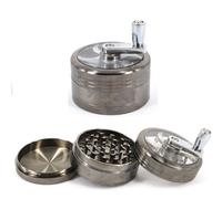 Mill Grinder Zinc Metal Herb 3 Part Grinder Shark Diamond Teeth Rotary System