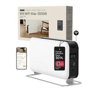 Mill Heat Mill 1500W Portable Wifi Electric Heater, Quiet, Energy Efficient, App Control, Ipx4, 5 Year Warranty, White