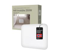 Mill Heat Mill 250W Invisible Panel Heater, Slim, Quiet, Ipx4 Bathroom Safe, Low Surface Temperature, White, 5 Year Warranty
