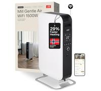 Mill Heater Oil Filled Radiator 1500W WIFI Smart Heater with App, for 18-22m², Electric Heater Energy Efficient Heaters Designed in Norway, Quiet and Safe, Oil Filled Radiators Free Standing