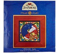 Mill Hill 143288/Jim Shore Counted Cross Stitch Kit 5"X5", Santa (18 Count)