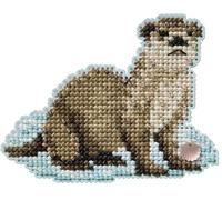 Mill Hill 14ct Cross Stitch Ornament Kit - Otter 3.21"x2.5"