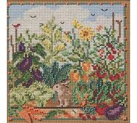 Mill Hill Buttons & Beads 14ct Cross Stitch Kit 5"x5" - Bunny Garden
