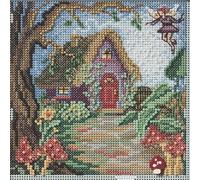 Mill Hill Buttons & Beads 14ct Cross Stitch Kit 5"x5" - Fairy House