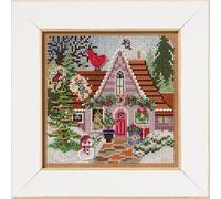 Mill Hill Festive Fairy Cottage 2025 Buttons & Beads Winter Series Counted Cross Stitch Kit MH142533