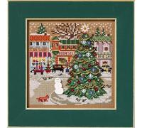Mill Hill Holiday Square Christmas Village 2025 Buttons & Beads Winter Series Counted Cross Stitch Kit MH142535