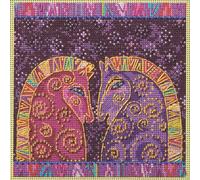 Mill Hill Laurel Burch 14ct Counted Cross Stitch Kit 5"x5" - Fuchsia Mares